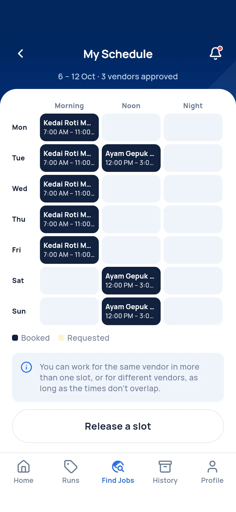 Cefflo Driver: My Schedule
